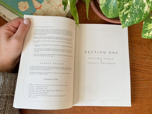 Cream | Simply Minimal - Money & Tasks Journal