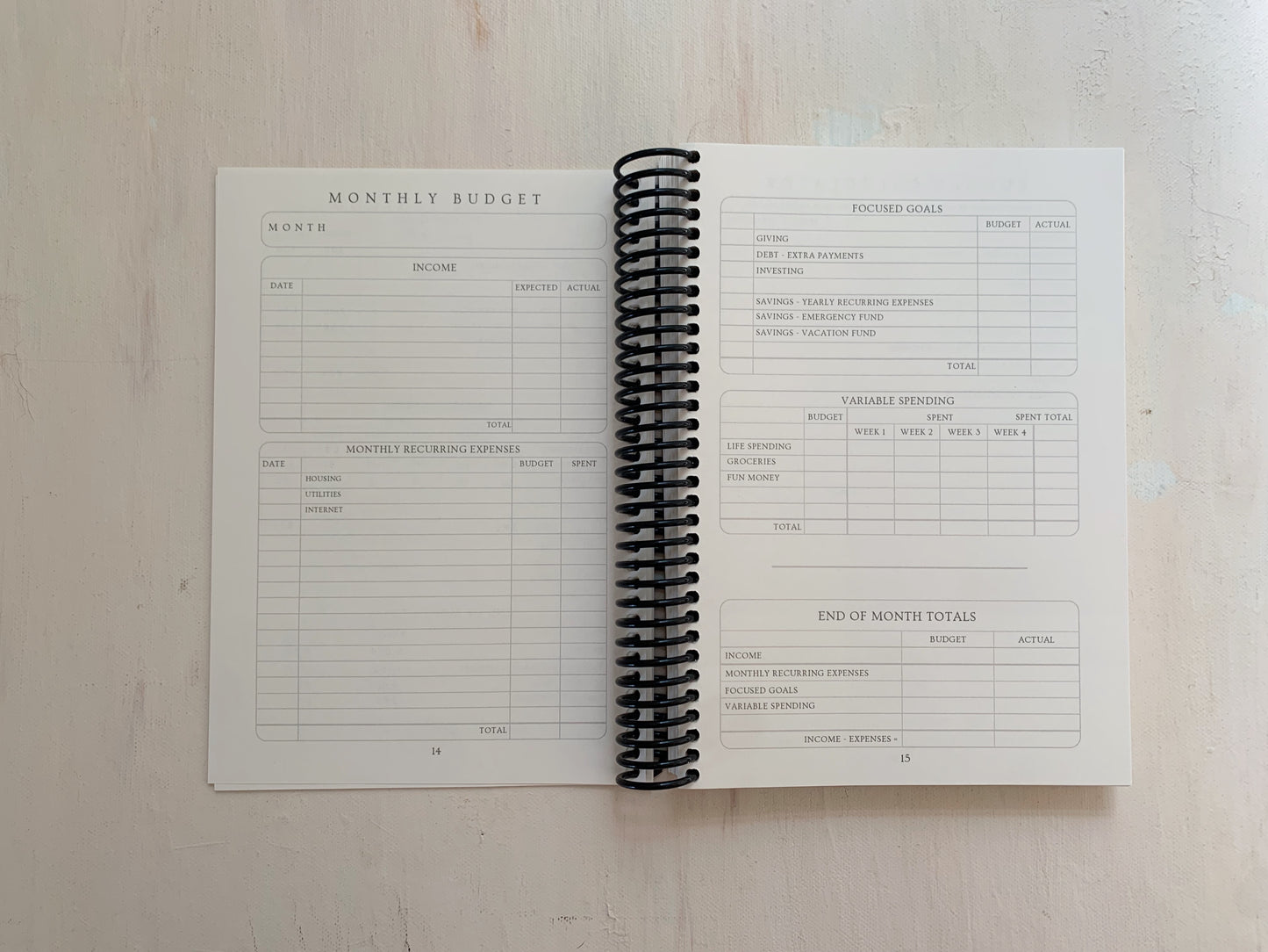 The Vacation Collection - Simply Minimal Budget Journal