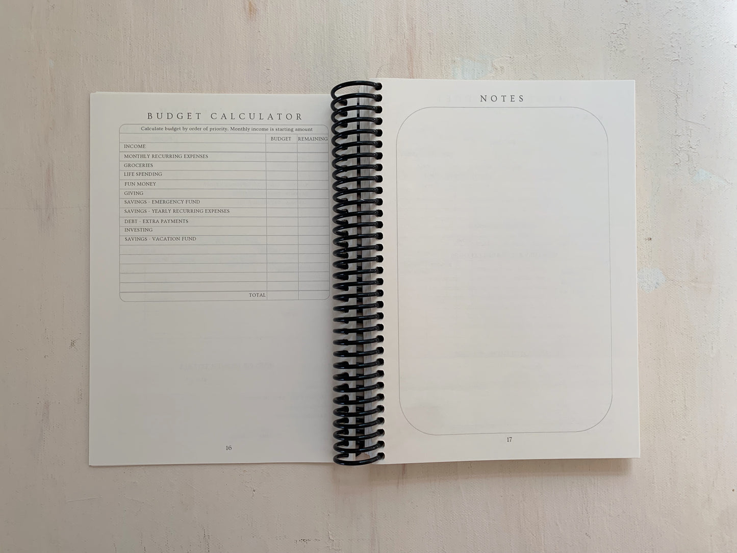 The Vacation Collection - Simply Minimal Budget Journal