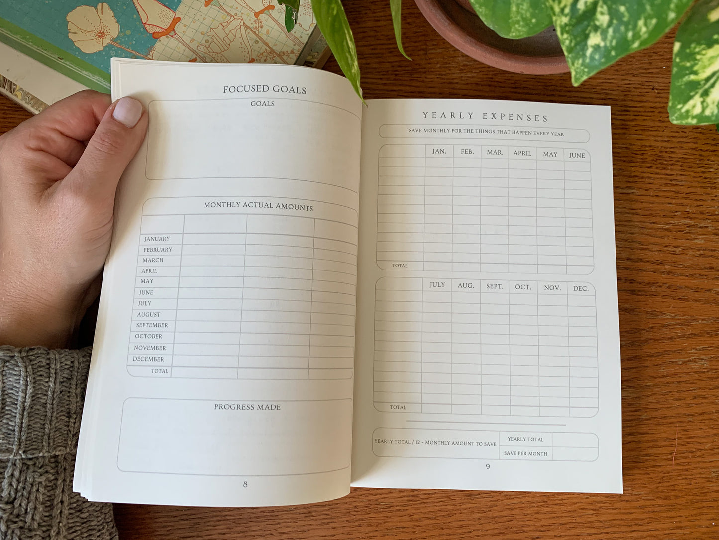 Blue | Simply Minimal - Money & Tasks Journal