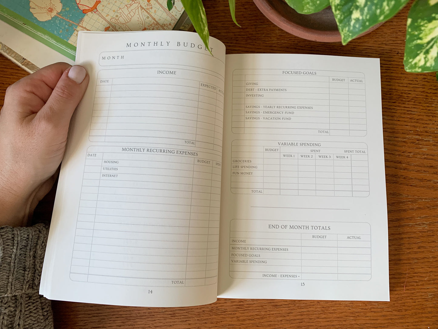 Cream | Simply Minimal - Money & Tasks Journal